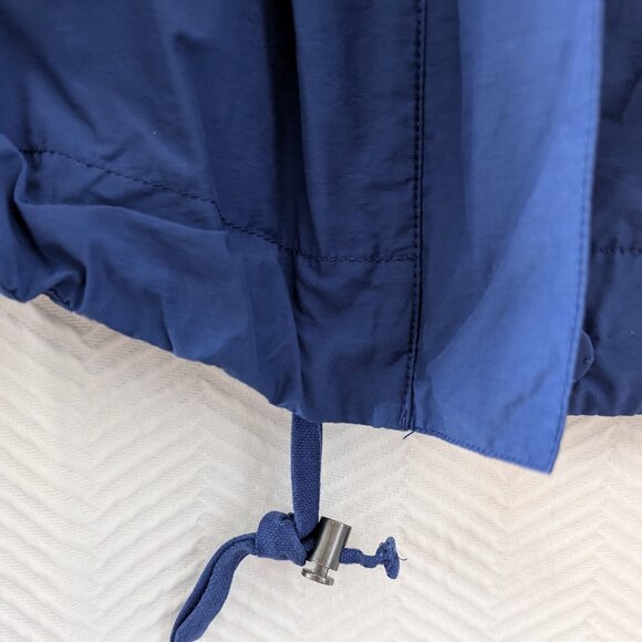 Eileen Fisher Royal Blue Rain Jacket High Collar Nylon Windbreaker Medium - Picture 5 of 7